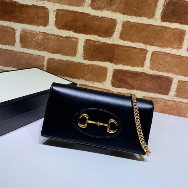 Boutique Quality || 621892 || Gucci Horsebit 1955 Wallet With Chain