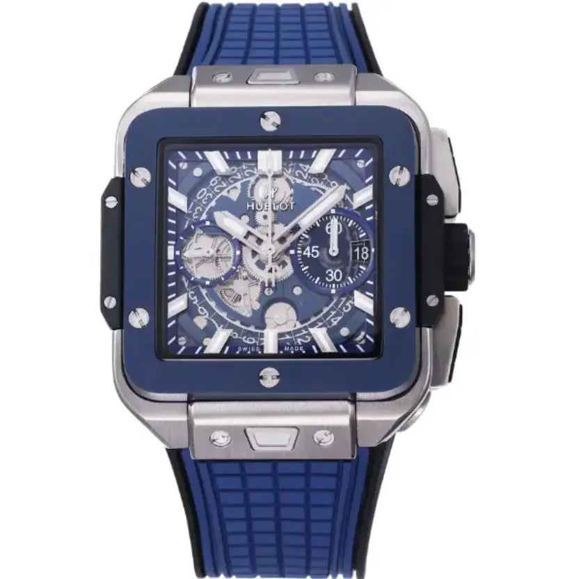 Hublot Square Bang Unico Titanium Blue Ceramic
