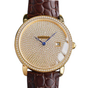 Cartier watch with a full diamond-set dial