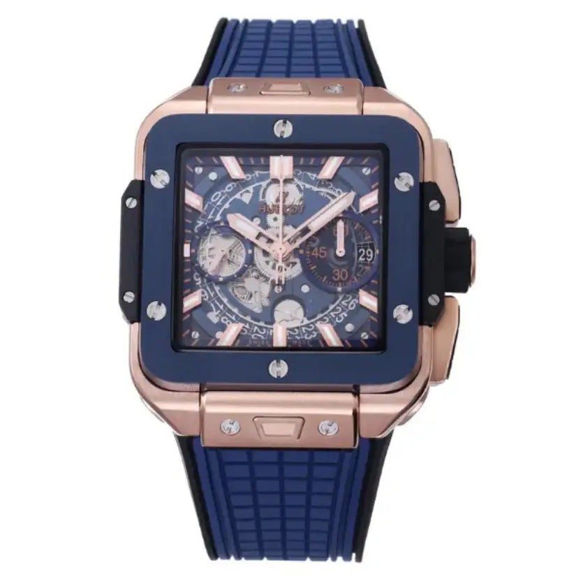 Hublot Square Bang Unico King Gold Blue Ceramic 42 mm
