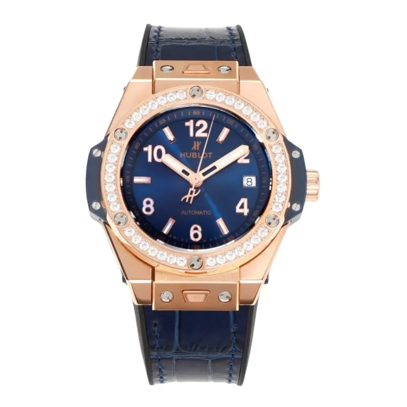 Hublot Big Bang One Click King Gold Blue Diamonds