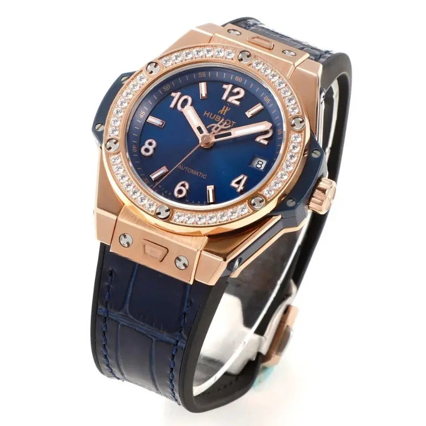 Hublot Big Bang One Click King Gold Blue Diamonds
