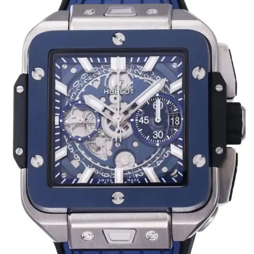 Hublot Square Bang Unico Titanium Blue Ceramic