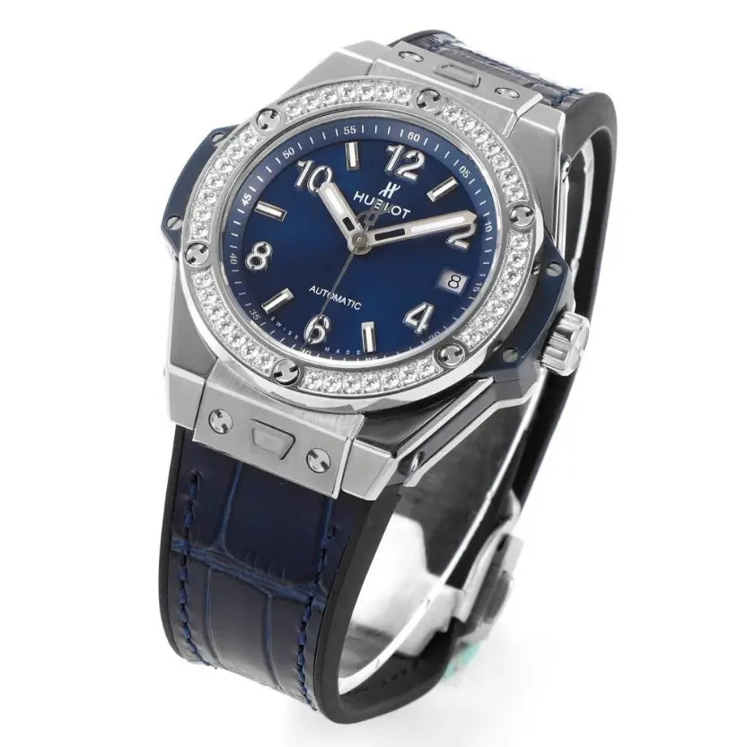 Hublot Big Bang One Click Steel Blue Diamonds 39mm