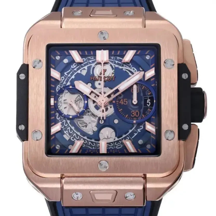Hublot Square Bang Unico King Gold Blue