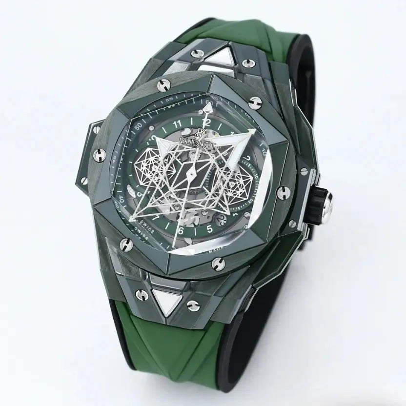 Hublot Big Bang Unico Sang Bleu II Green Ceramic 45mm.