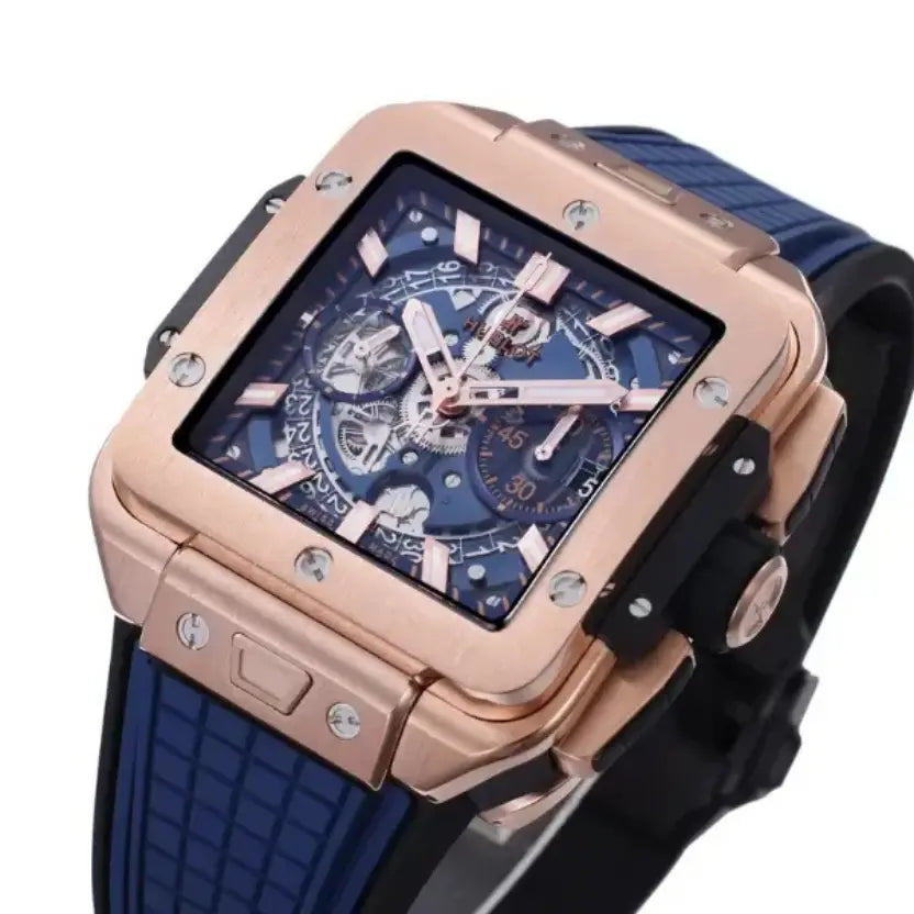 Hublot Square Bang Unico King Gold Blue