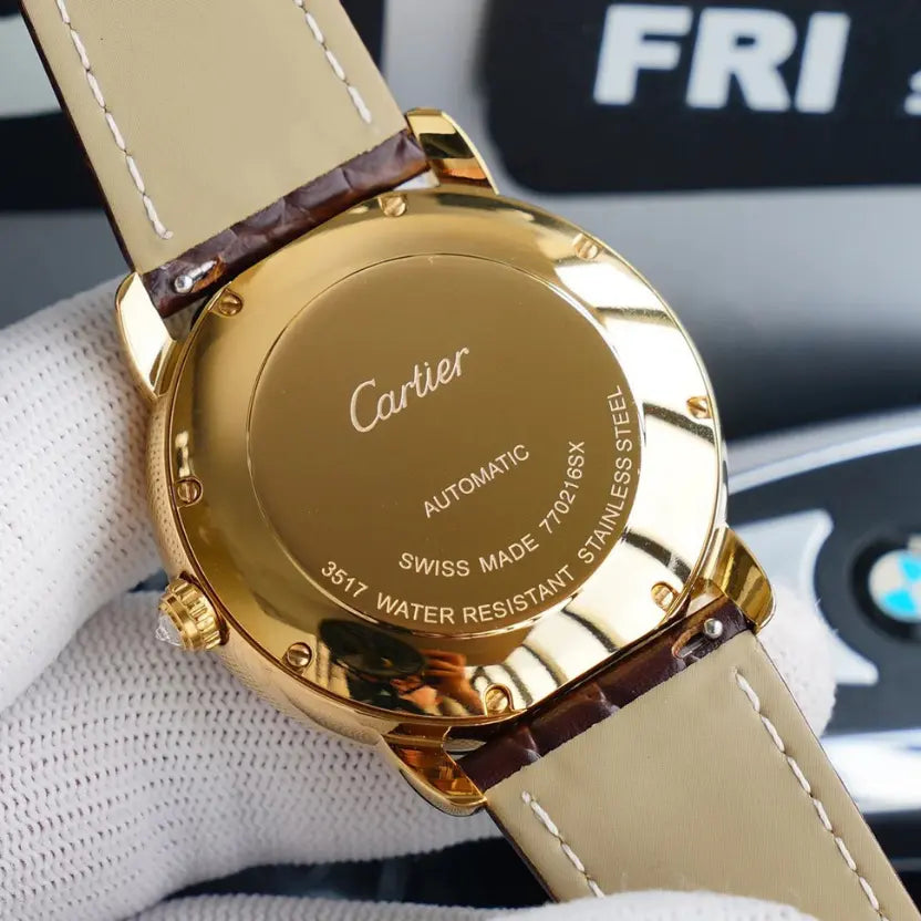Cartier watch with a full diamond-set dial