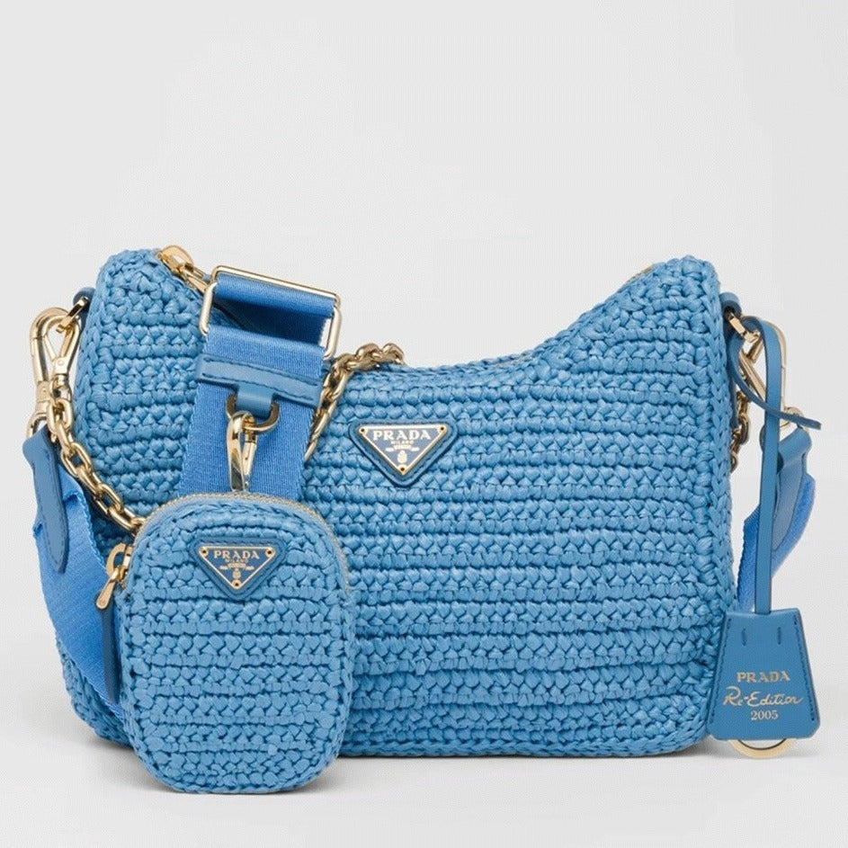 Boutique Quality || Prada Re-Edition Shoulder Bag in Blue