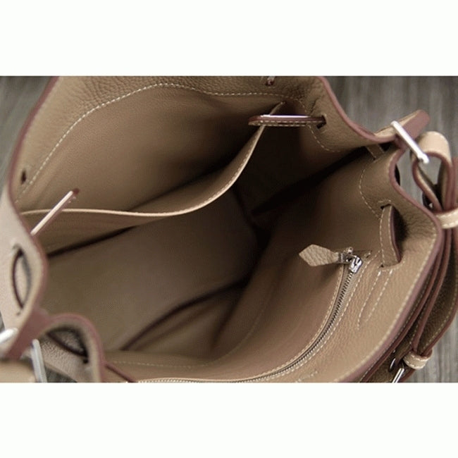 Boutique Quality || Grey Leather Hermes So Kelly 22cm Soft Leather Shoulder Bag