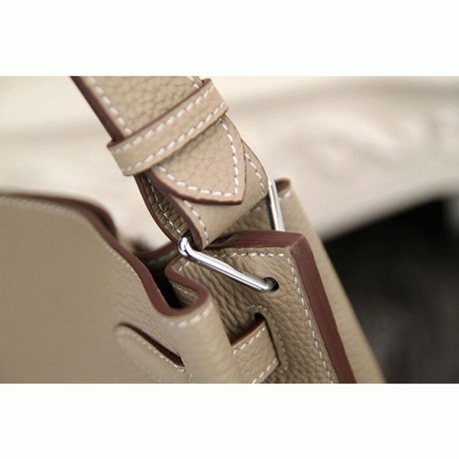 Boutique Quality || Grey Leather Hermes So Kelly 22cm Soft Leather Shoulder Bag