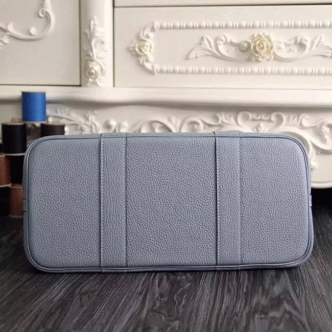 Boutique Quality || Lin Blue Best Hermes Garden Party 30cm Elegant Bag