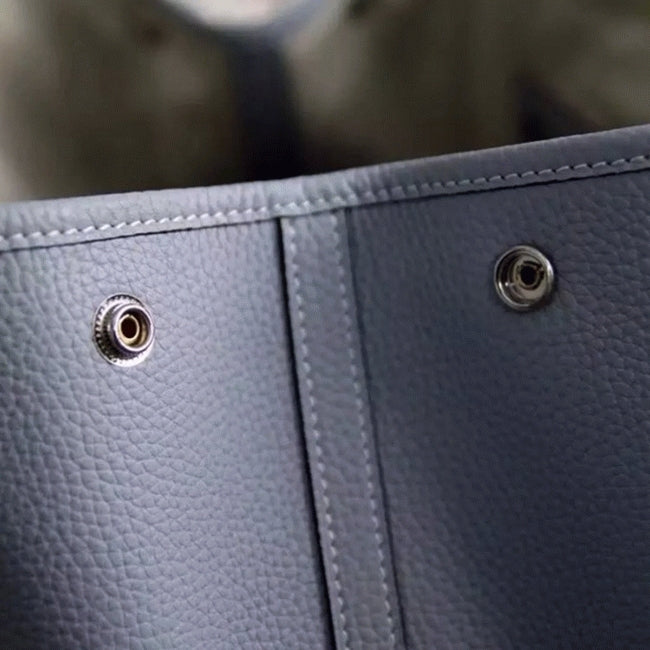 Boutique Quality || Lin Blue Best Hermes Garden Party 30cm Elegant Bag