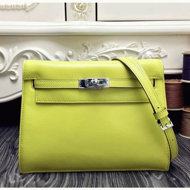 Boutique Quality || Yellow Swift Leather Hermes Kelly Danse Bright Handbag