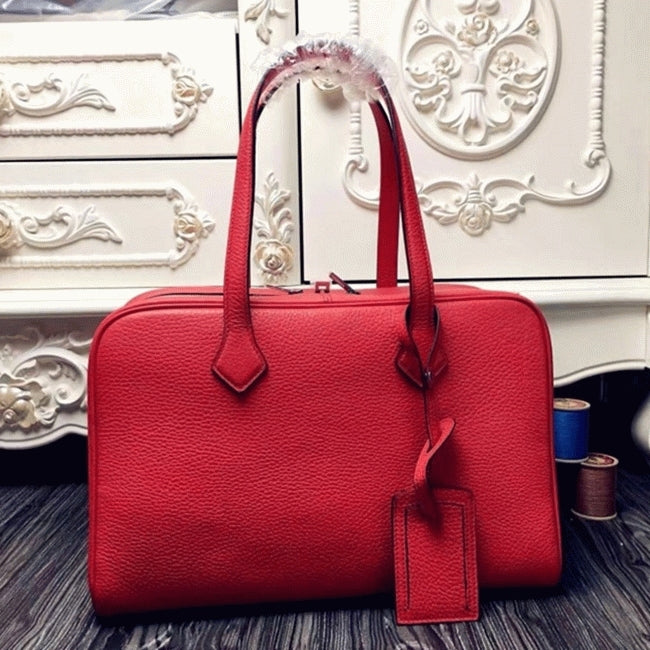 Boutique Quality || Red Luxury Hermes Victoria II 35cm Bag
