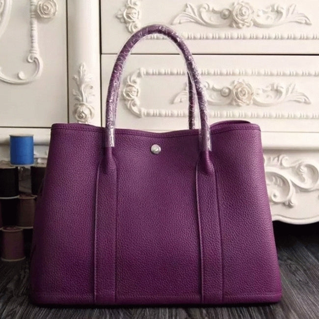 Boutique Quality || Purple Hermes Garden Party 36cm Tote with Bold Hue