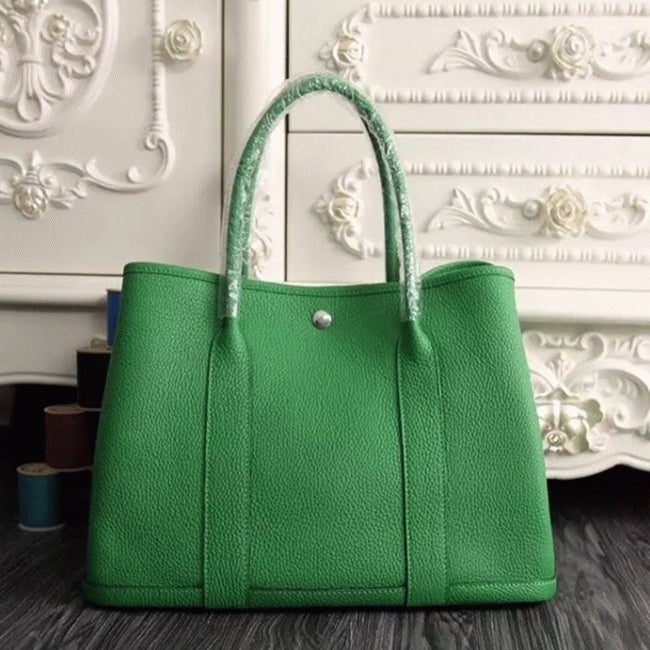 Boutique Quality || Bamboo Color Luxury Hermes Garden Party 30cm Modern Tote