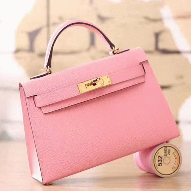 Boutique Quality || Pink Epsom Hermes Kelly 20cm Bag