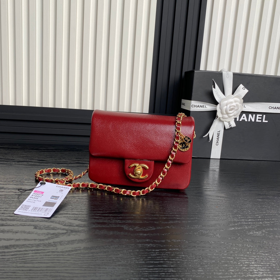 Boutique Quality || Chanel CF Vintage New Arrival Red Shoulder Bag
