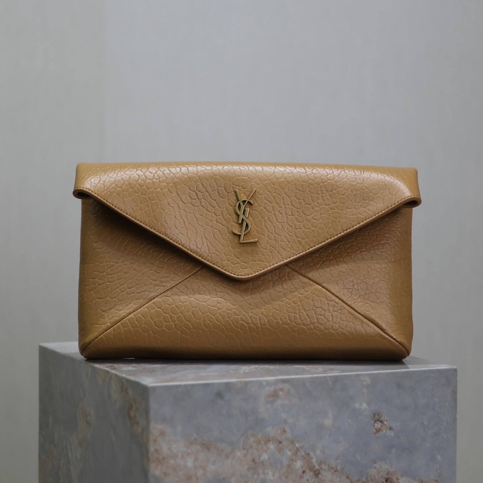 Boutique Quality || YSL Envelope Clutch in Brown