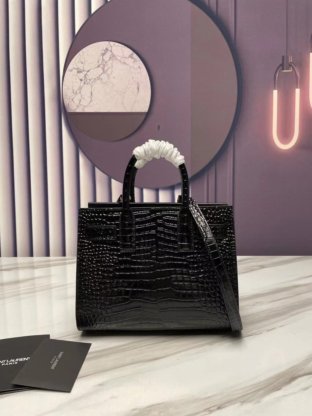 Boutique Quality || YSL Classic Accordion Mini Size Black Bag