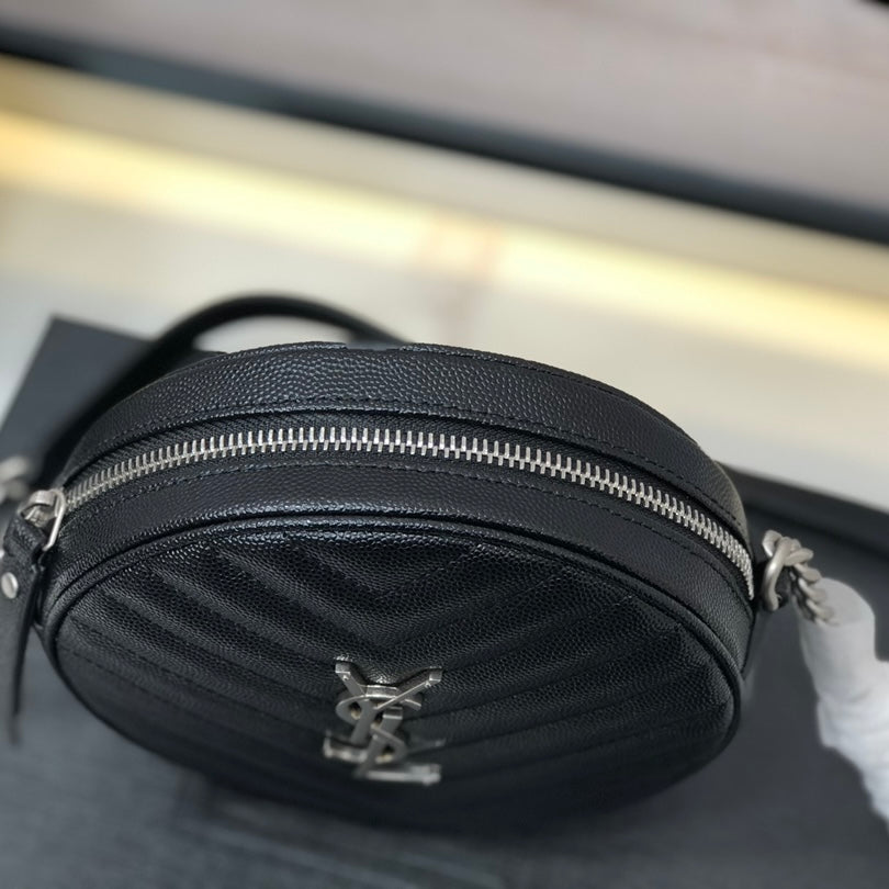 Boutique Quality || YSL Round Bag in Black