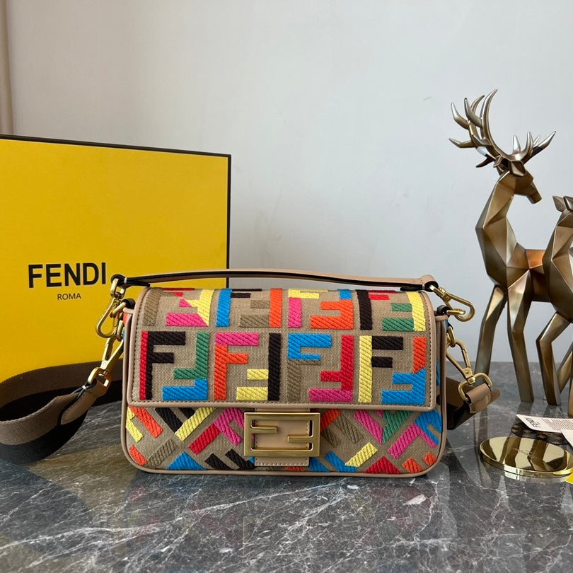 Boutique Quality || Fendi Baguette Mini canvas bag