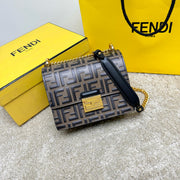 Boutique Quality || Fendi Small Kan U Shoulder Bag in Brown