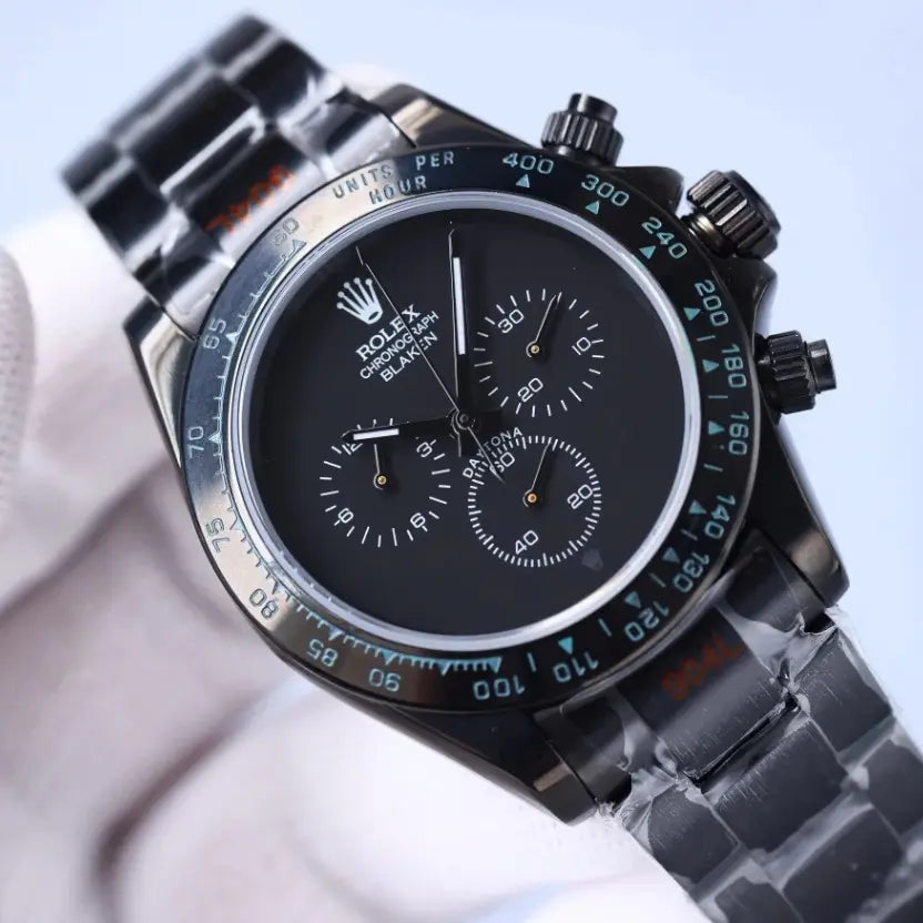 Rolex Daytona watch with a matte-black