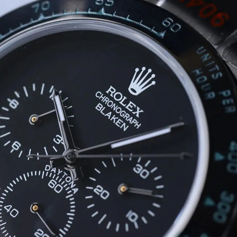Rolex Daytona watch with a matte-black