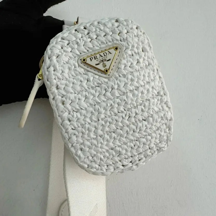 Boutique Quality || Prada Re-Edition Crochet Bag in White