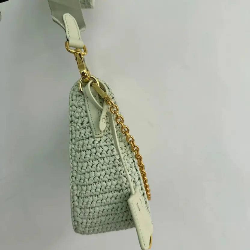 Boutique Quality || Prada Re-Edition Crochet Bag in Aqua