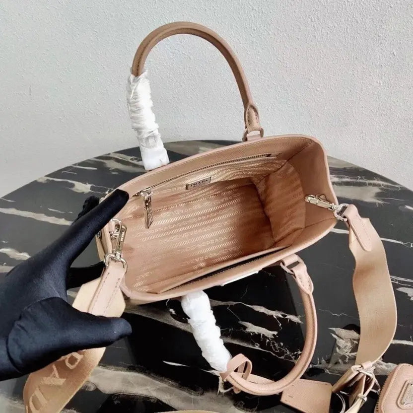 Boutique Quality || Prada Galleria Mini Bag in Beige