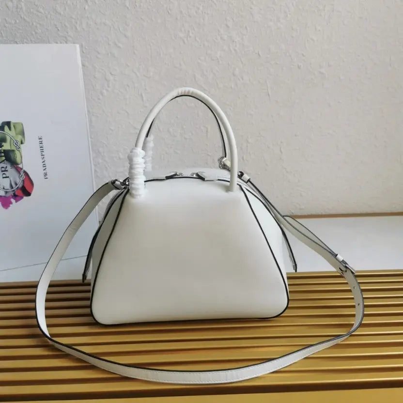 Boutique Quality || Prada Supernova Small Top Handle Bag in White