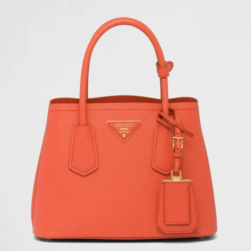 Boutique Quality || Prada Orange Double Mini Bag