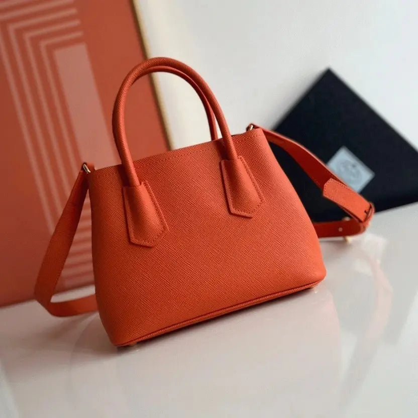 Boutique Quality || Prada Orange Double Mini Bag