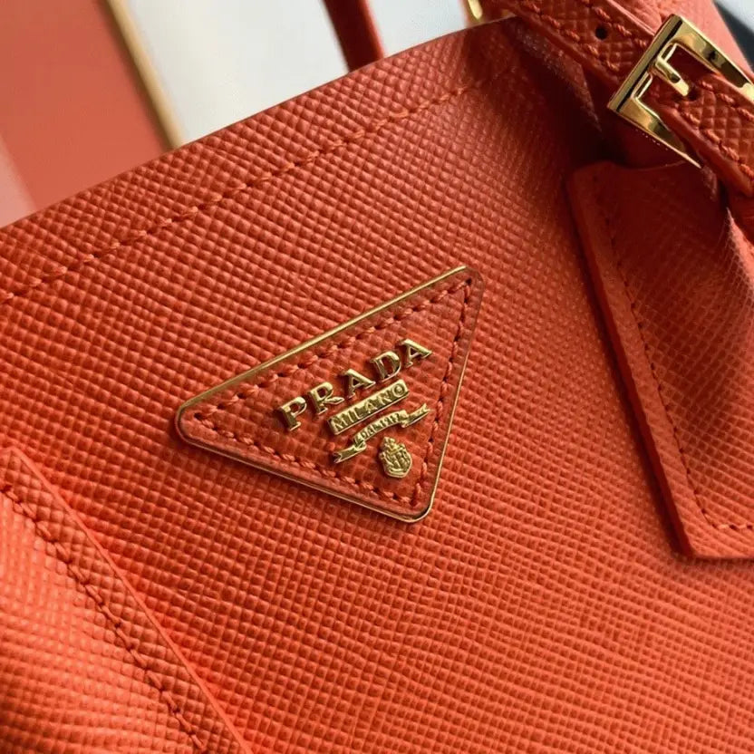 Boutique Quality || Prada Orange Double Mini Bag