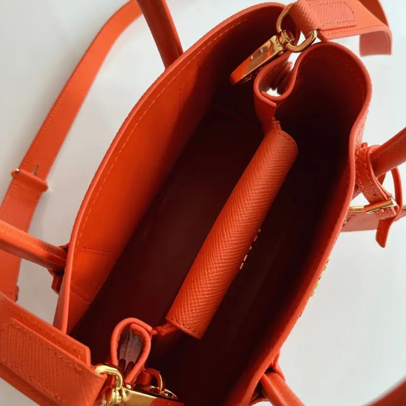 Boutique Quality || Prada Orange Double Mini Bag