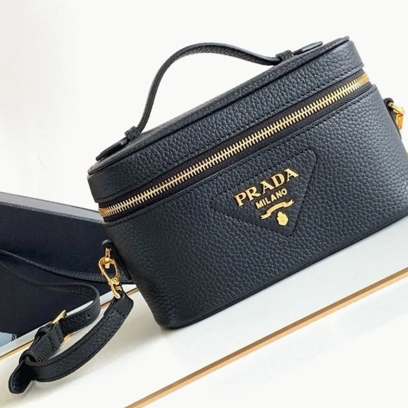 Boutique Quality || Prada Mini Vanity Bag in Black
