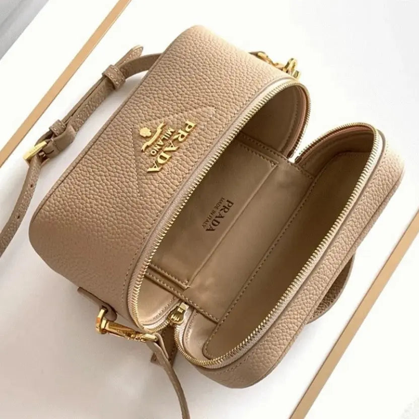 Boutique Quality || Prada Mini Vanity Bag in Sand Beige
