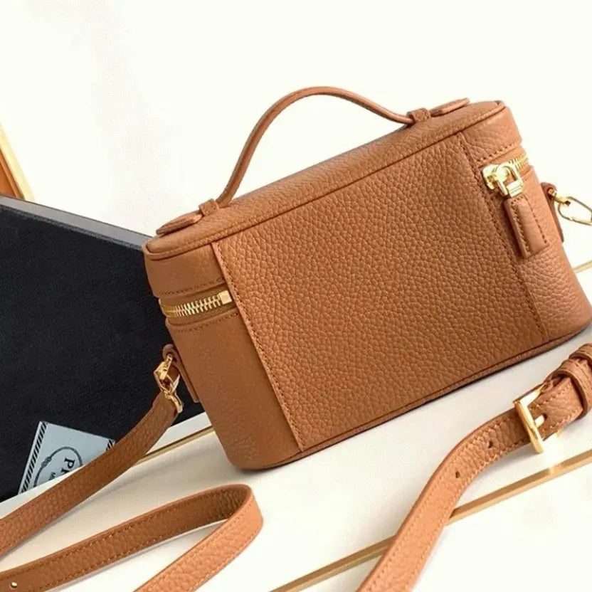 Boutique Quality || Prada Mini Vanity Bag in Brown
