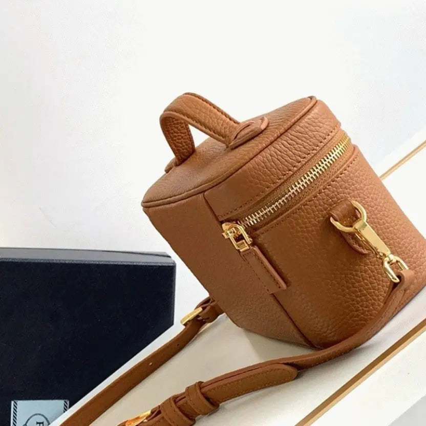 Boutique Quality || Prada Mini Vanity Bag in Brown