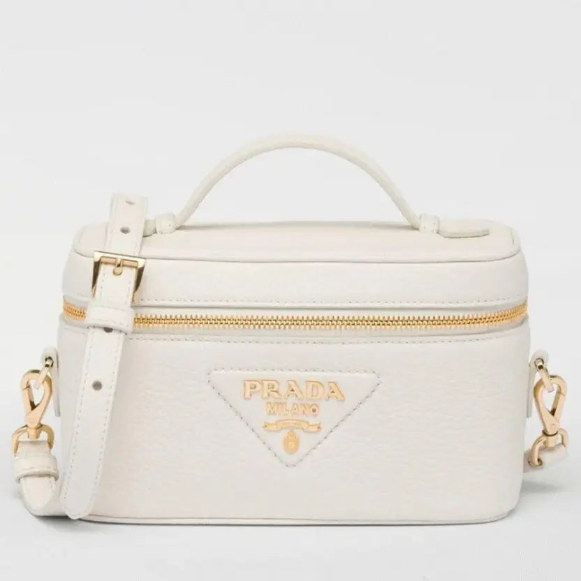 Boutique Quality || Prada Mini Vanity Bag Knockoff in White