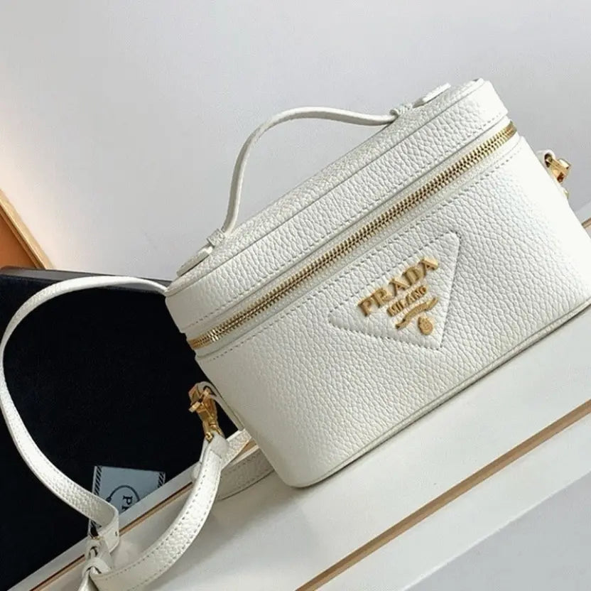 Boutique Quality || Prada Mini Vanity Bag Knockoff in White