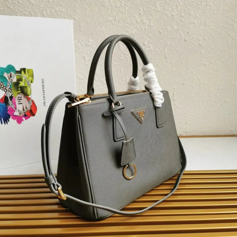 Boutique Quality || Prada Grey Galleria Medium Bag