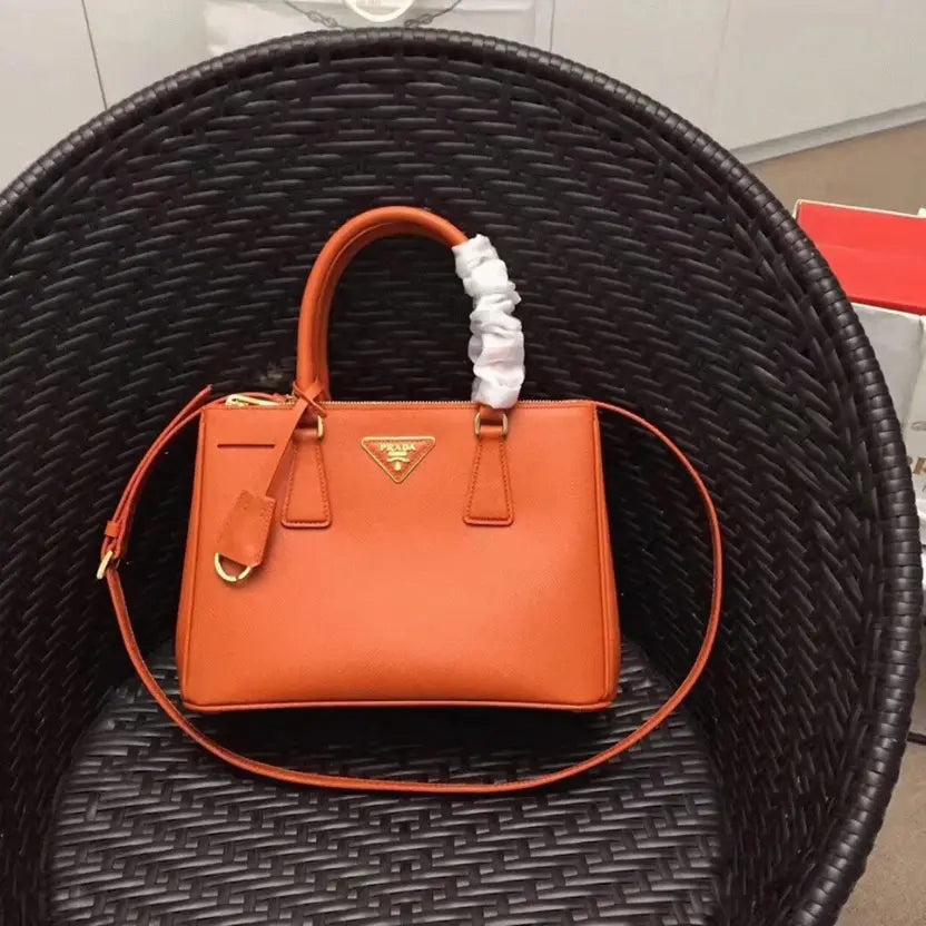 Boutique Quality || Prada Orange Galleria Medium Bag Knockoff