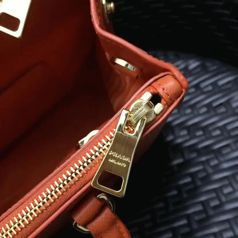 Boutique Quality || Prada Orange Galleria Medium Bag Knockoff