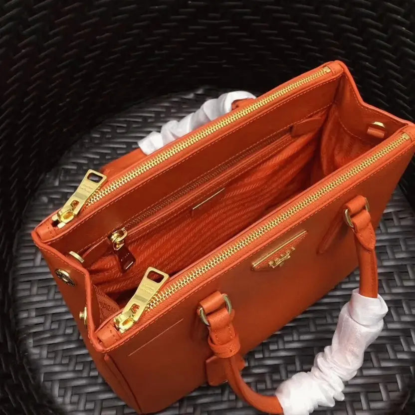 Boutique Quality || Prada Orange Galleria Medium Bag Knockoff