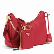 Boutique Quality || Prada Re-Edition 2005 Shoulder Bag in Red