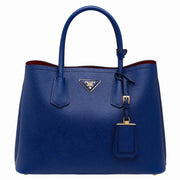 Boutique Quality || Prada Double Medium Tote Bag in Blue